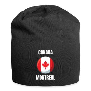 Montreal Canada Geschenkidee - Jersey-Beanie - Schwarz - Vorne