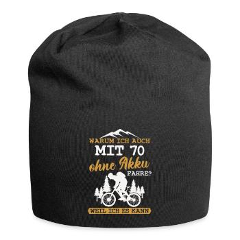 70 Geburtstag Radfahrer 70 Jahre Geschenk - Jersey-Beanie - Schwarz - Vorne