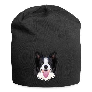 Polyart Border Collie - Bonnet en jersey - noir - Devant