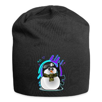 bonhomme de neige militaire - Bonnet en jersey - noir - Devant