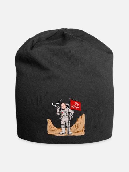 Merry Christmas Space - Bonnet en jersey - noir