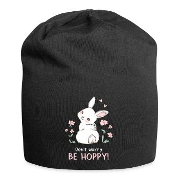Don't Worry Be Hobby Rabbit Rabbit - Jersey Beanie - black - Front
