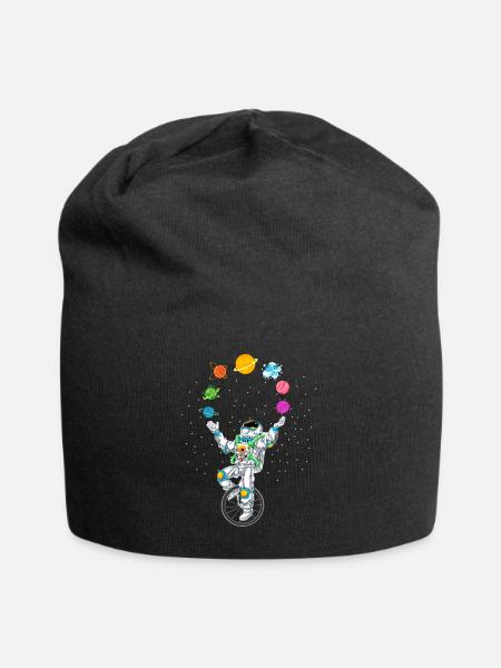 Astronaut jonglieren - Jersey-Beanie - Schwarz