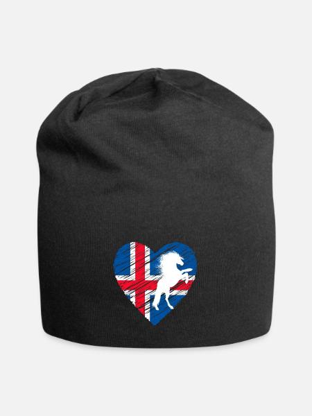 Icelandic horse - Jersey Beanie - black