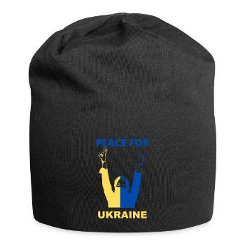 PEACE FOR UKRAINE - Jersey Beanie - black - Front