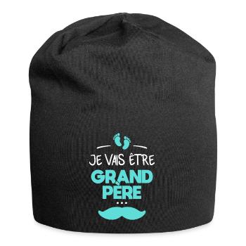 Je vais être grand père - Bonnet en jersey - noir - Devant