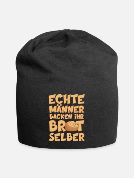 ECHTE MÄNNER BACKEN IHR BROT SELBER BÄCKER - Jersey-Beanie - Schwarz