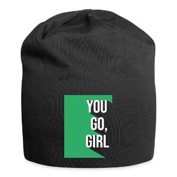 Girlboss YOU GO GIRL - Jersey Beanie - black - Front