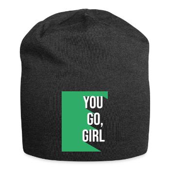 Girlboss TU VAS FILLE - Bonnet en jersey - charbon - Devant