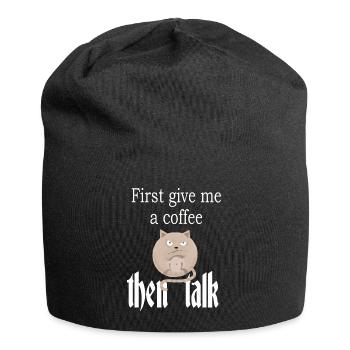 Angry cat - Jersey Beanie - black - Front