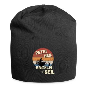 Angeln ist geil Angler Shirt Motiv Geschenk Idee - Jersey-Beanie - Schwarz - Vorne