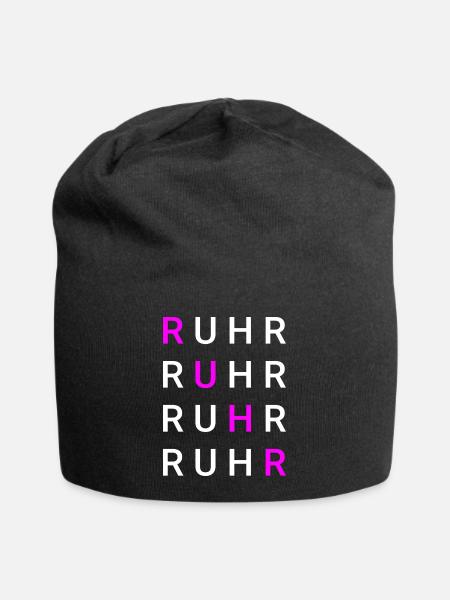 RUHR - Jersey-Beanie - Schwarz