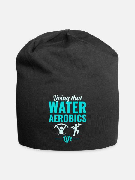 Wassergymnastik Aquatische Fitness Aqua Exercise - Jersey-Beanie - Schwarz