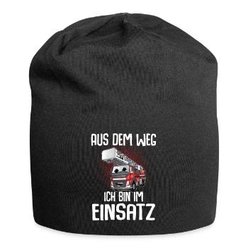 Feuerwehr Aus Dem Weg Ich Bin Im Einsatz - Jersey-Beanie - Schwarz - Vorne