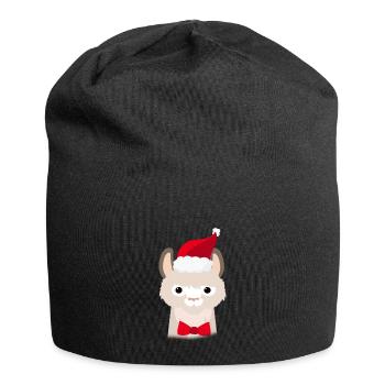 Lama de Noël laid - Bonnet en jersey - noir - Devant