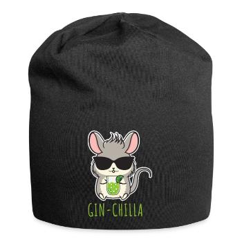 Gin- Chinchilla Gin - Jersey-Beanie - Schwarz - Vorne