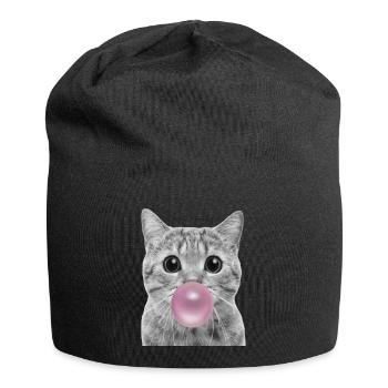 Chat bulle - Bonnet en jersey - noir - Devant