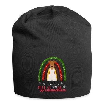 Fox Terrier Christmas - Jersey Beanie - black - Front