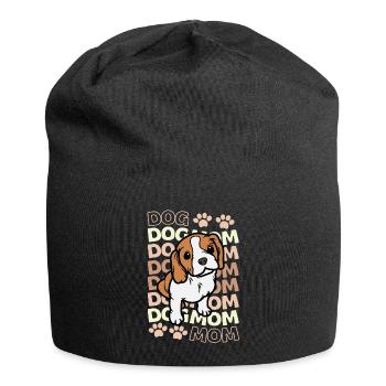 Doux cavalier roi charles épagneul chien kawaii - Bonnet en jersey - noir - Devant