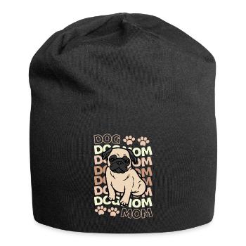 Cute Pug Lover Kawaii Pug Mom - Jersey Beanie - black - Front