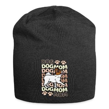 Süßer Papillon Hund Mama Kawaii - Jersey-Beanie - Anthrazit - Vorne