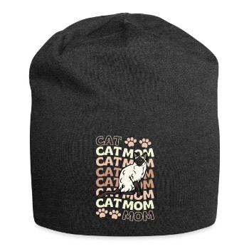 Süße Siam Katze Mama - Jersey-Beanie - Anthrazit - Vorne