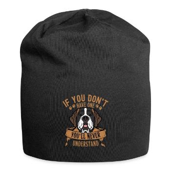 Legendary St. Bernard Dog Retro Vintage - Jersey Beanie - black - Front