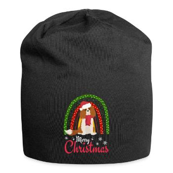 Doux cavalier roi charles épagneul Noël - Bonnet en jersey - noir - Devant