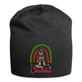 Weihnachten Süßer Rottweiler Liebhaber Kawaii - Jersey-Beanie - Schwarz - Vorne