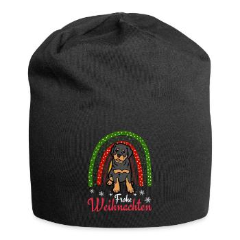 Weihnachten Süßer Rottweiler Liebhaber Kawaii - Jersey-Beanie - Schwarz - Vorne