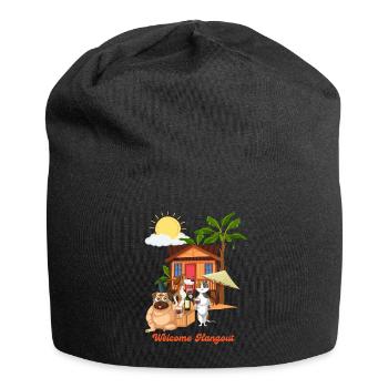 hang out party - Jersey Beanie - black - Front