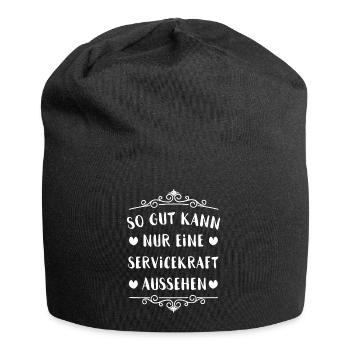 Servicekraft - Jersey-Beanie - Schwarz - Vorne