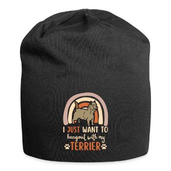 Süßer Cairn Terrier Welpe Liebhaber Kawaii - Jersey-Beanie - Schwarz - Vorne