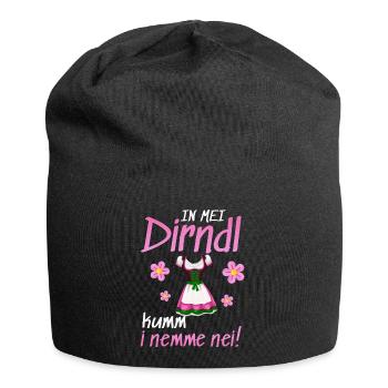 In Mei Dirndl Kumm I Nimma Nei | - Jersey-Beanie - Schwarz - Vorne