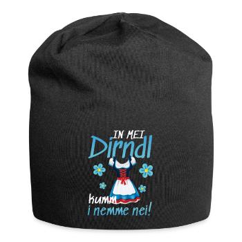 In Mei Dirndl Kumm I Nimma Nei | - Jersey-Beanie - Schwarz - Vorne