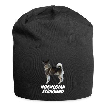Gray Norwegian DeerHound - Jersey Beanie - black - Front