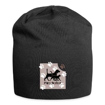 Pfotschafter Hund, Katze, Pfoten - Jersey-Beanie - Schwarz - Vorne