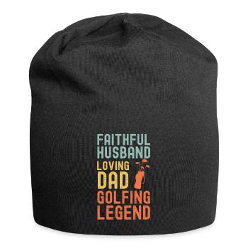 Ehemann Vater Golf Legende Retro Vintage - Jersey-Beanie - Schwarz - Vorne