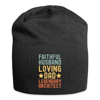 Ehemann Vater Legendärer Architekt retro vintage - Jersey-Beanie - Schwarz - Vorne
