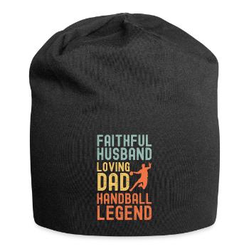 Ehemann Vater Handball Legende Retro Vintage - Jersey-Beanie - Schwarz - Vorne