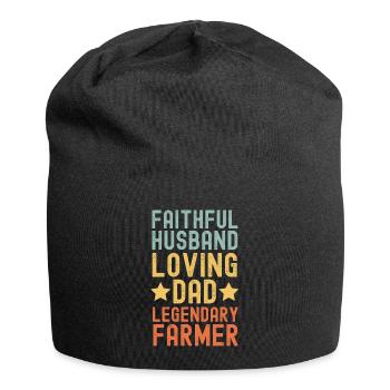 Mari Père Agriculteur légendaire rétro vintage - Bonnet en jersey - noir - Devant