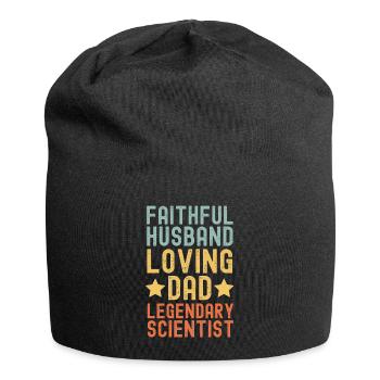 Husband Father Legendary Scientist - Jersey Beanie - black - Front