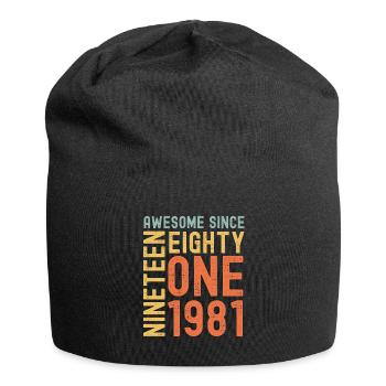 Awesome since 1981 Geburtstag Geschenk Jahreszahl - Jersey-Beanie - Schwarz - Vorne