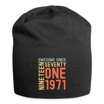 Awesome since 1971 Birthday Gift Year - Jersey Beanie - black - Front