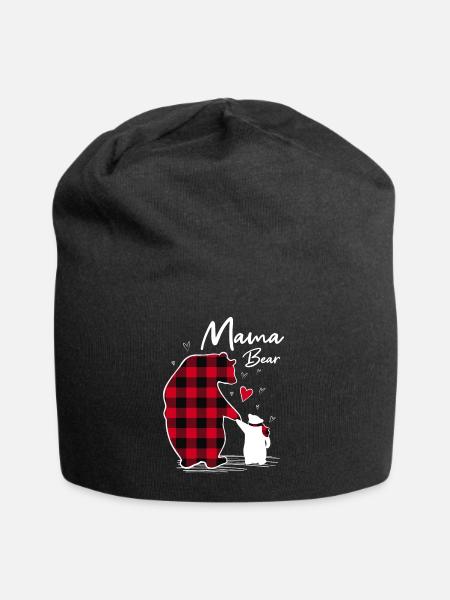 Mama Bear - Jersey-Beanie - Schwarz