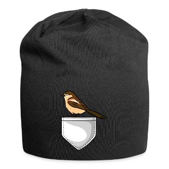 Vogelbeobachtung Vogelfreund Singvogel Ornithologe - Jersey-Beanie - Schwarz - Vorne