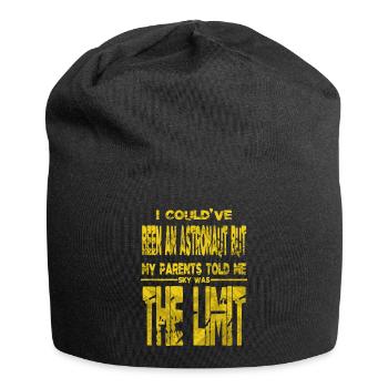 terre idée cadeau dictons planètes blague en apesanteur - Bonnet en jersey - noir - Devant