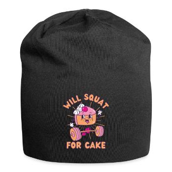 Cake Weight Squat Fitness Cake kawaii - Jersey Beanie - black - Front