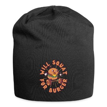 Burger Poids Squat Fitness Burger kawaii - Bonnet en jersey - noir - Devant