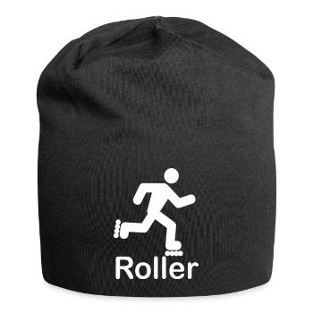 Design pour les fans de roller - Bonnet en jersey - noir - Devant